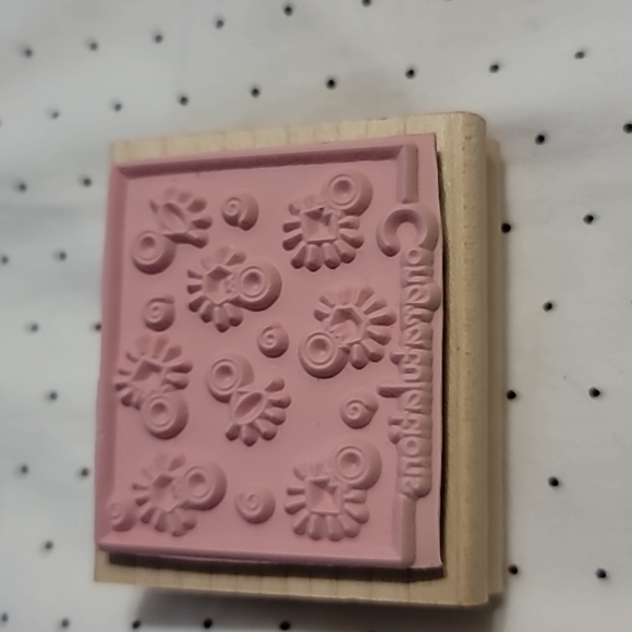 Inkadinkado Congratulations phrase with engagement rings Wooden Rubbe… - Picture 2 of 2